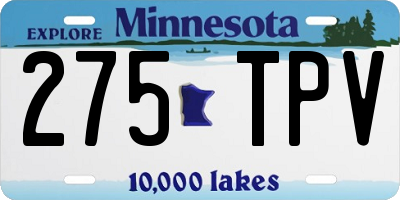 MN license plate 275TPV