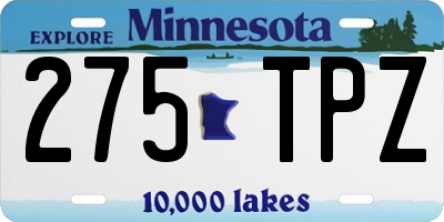 MN license plate 275TPZ