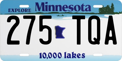 MN license plate 275TQA