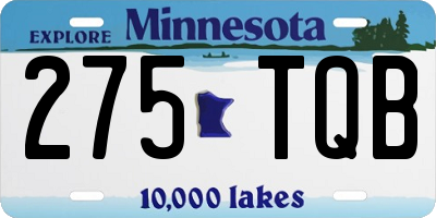 MN license plate 275TQB
