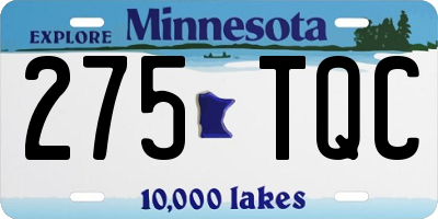 MN license plate 275TQC