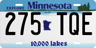 MN license plate 275TQE