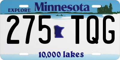 MN license plate 275TQG