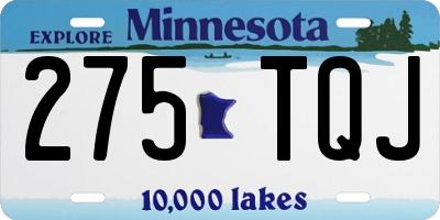 MN license plate 275TQJ