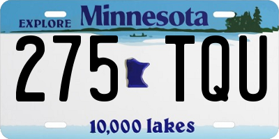 MN license plate 275TQU