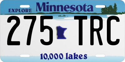 MN license plate 275TRC
