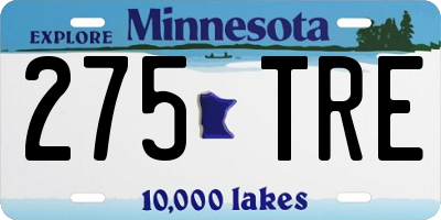 MN license plate 275TRE