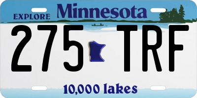 MN license plate 275TRF