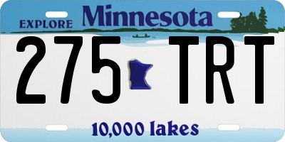 MN license plate 275TRT