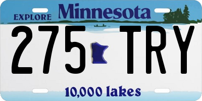 MN license plate 275TRY