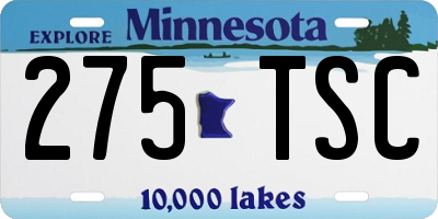 MN license plate 275TSC
