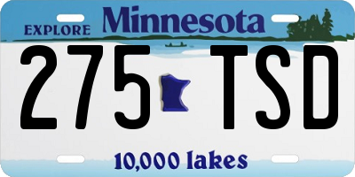 MN license plate 275TSD