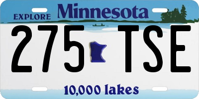 MN license plate 275TSE
