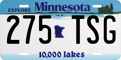 MN license plate 275TSG