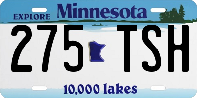 MN license plate 275TSH