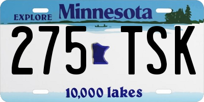 MN license plate 275TSK