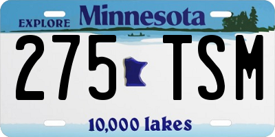 MN license plate 275TSM