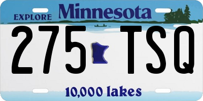 MN license plate 275TSQ