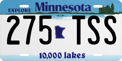 MN license plate 275TSS