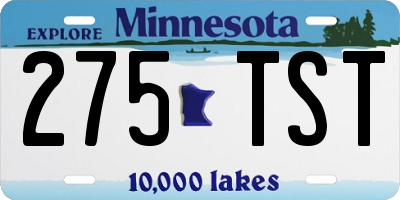 MN license plate 275TST