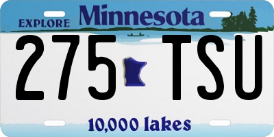 MN license plate 275TSU