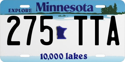 MN license plate 275TTA
