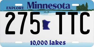 MN license plate 275TTC
