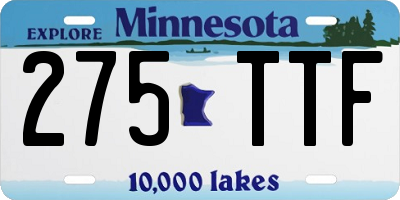 MN license plate 275TTF