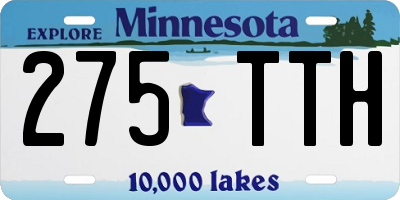 MN license plate 275TTH