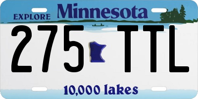 MN license plate 275TTL