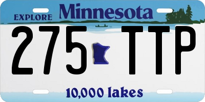 MN license plate 275TTP