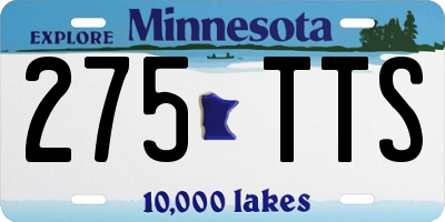 MN license plate 275TTS