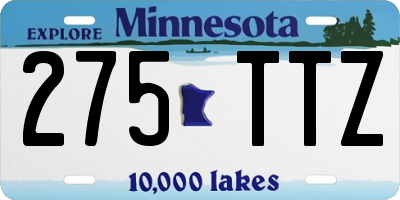 MN license plate 275TTZ