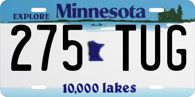 MN license plate 275TUG
