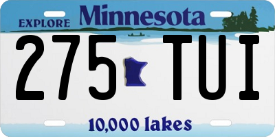 MN license plate 275TUI