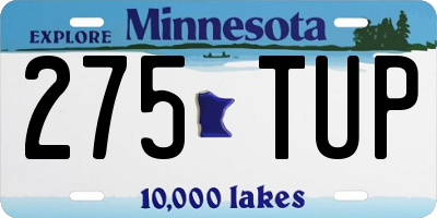 MN license plate 275TUP