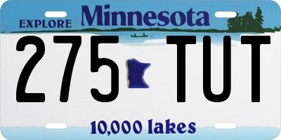 MN license plate 275TUT