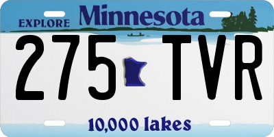 MN license plate 275TVR