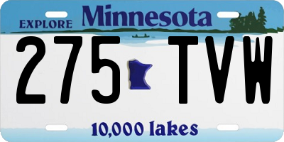 MN license plate 275TVW