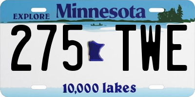 MN license plate 275TWE