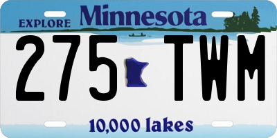 MN license plate 275TWM