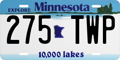 MN license plate 275TWP