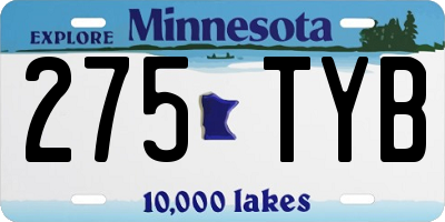 MN license plate 275TYB