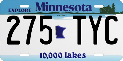 MN license plate 275TYC