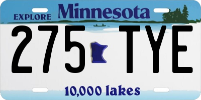 MN license plate 275TYE