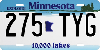 MN license plate 275TYG