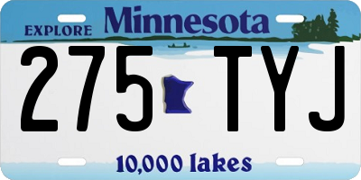MN license plate 275TYJ