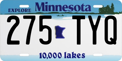 MN license plate 275TYQ