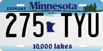 MN license plate 275TYU
