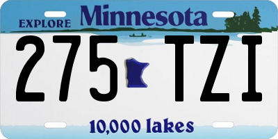 MN license plate 275TZI